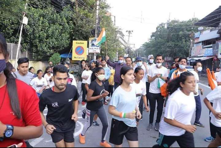  एक दौड़ देश के नाम” के उपलक्ष्य में भाजपा श्री देवसुमन नगर मंडल युवा मोर्चा द्वारा आयोजित की गई दौड़